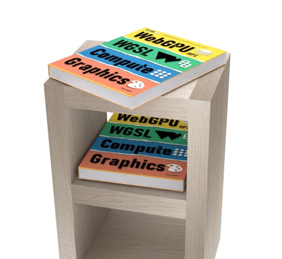 WebGPU+WGSL/Compute/Graphics All-In-One (Paperback) on a shelf