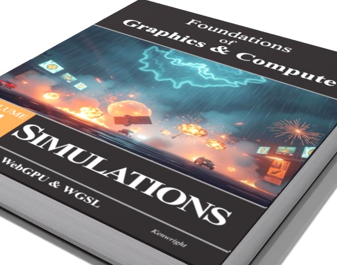 Foundations of Graphics & Compute: Volume 4 Simulations (Hardback) on a shelf