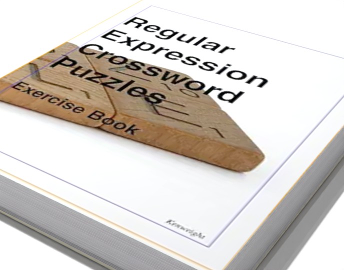 Regular Expression Crossword Exercises on a shelf